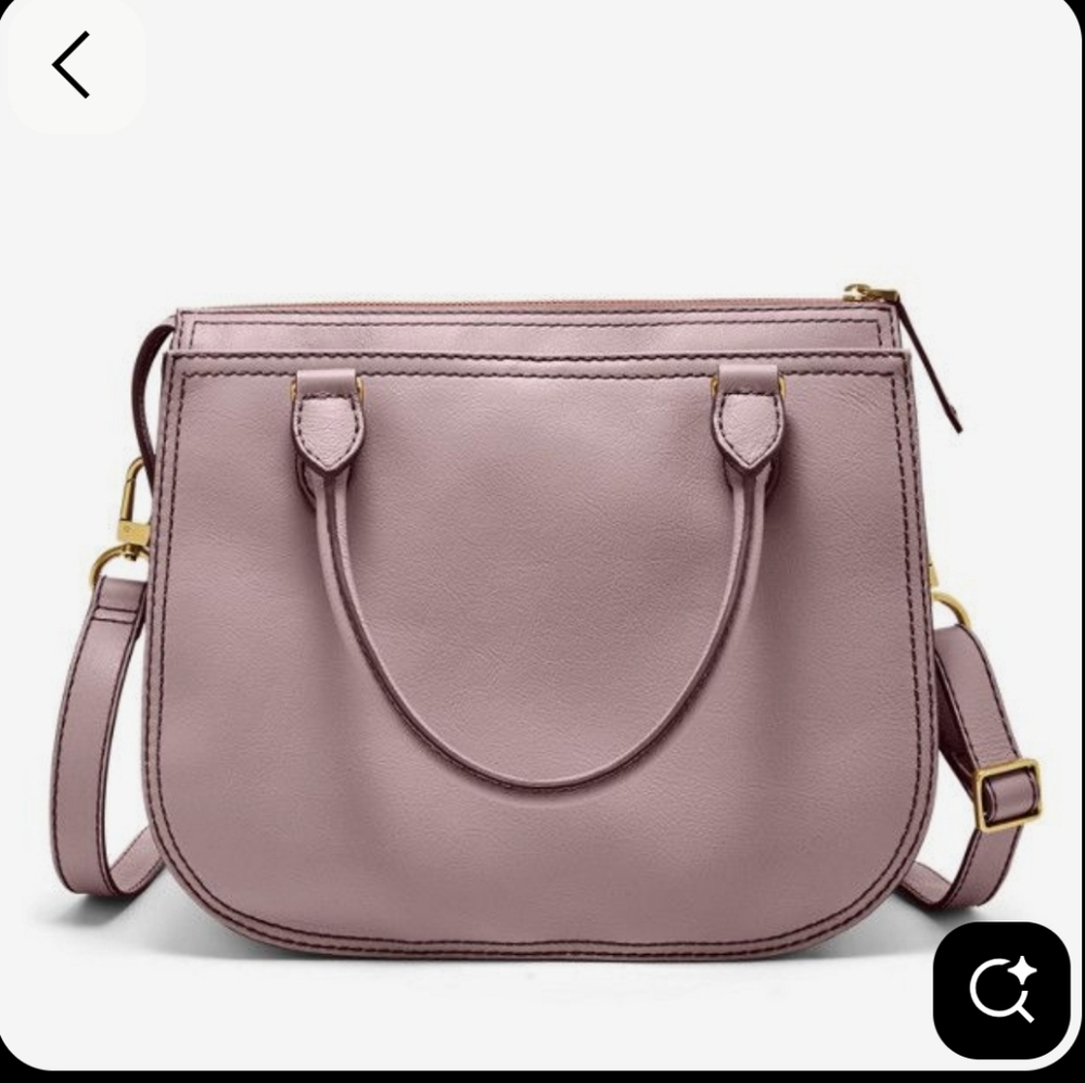 Fossil Pink Leather Shoulder/crossbody Bag